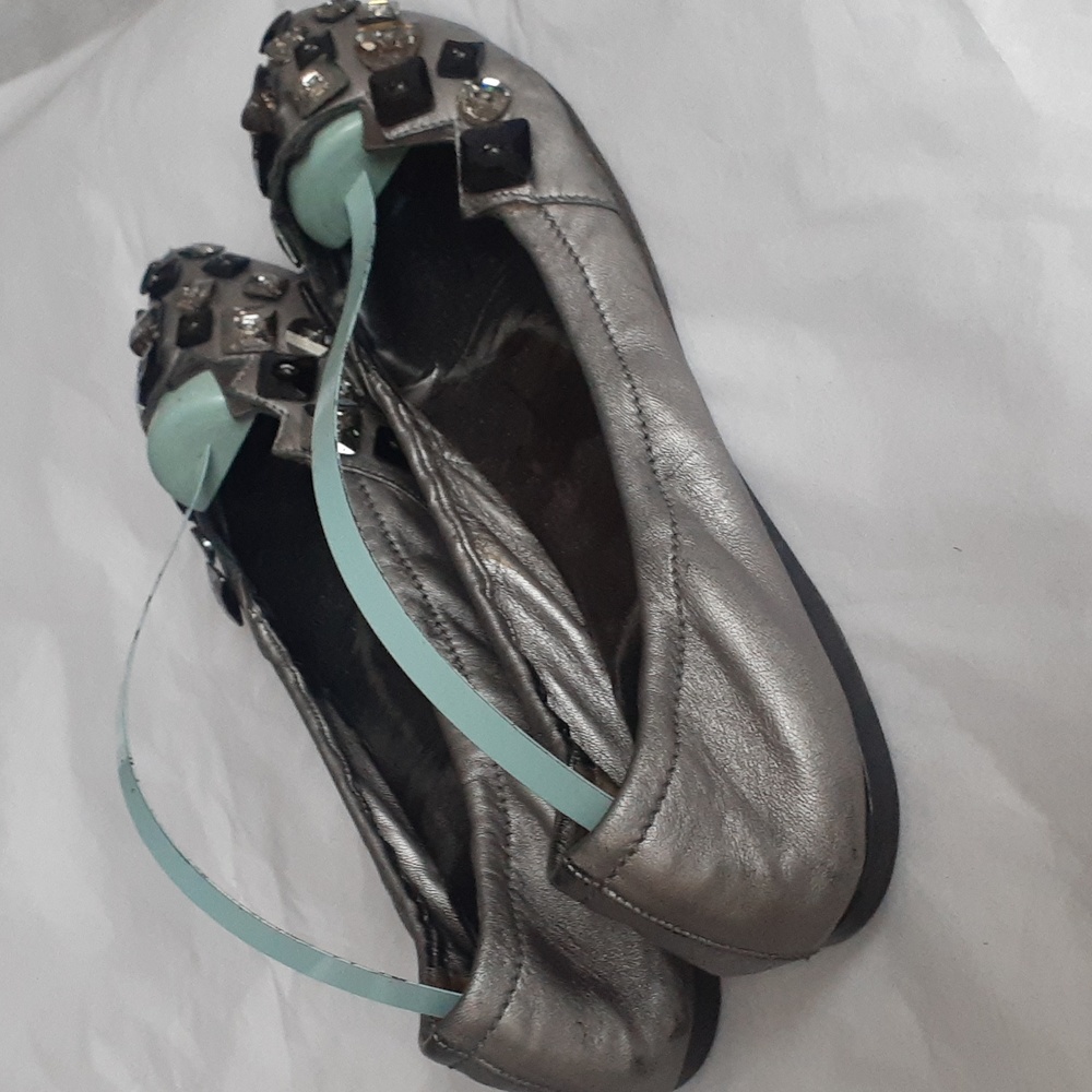 Miu Miu Pointy Toe Flats With Rhinestones 38 / 7.5 - image 4